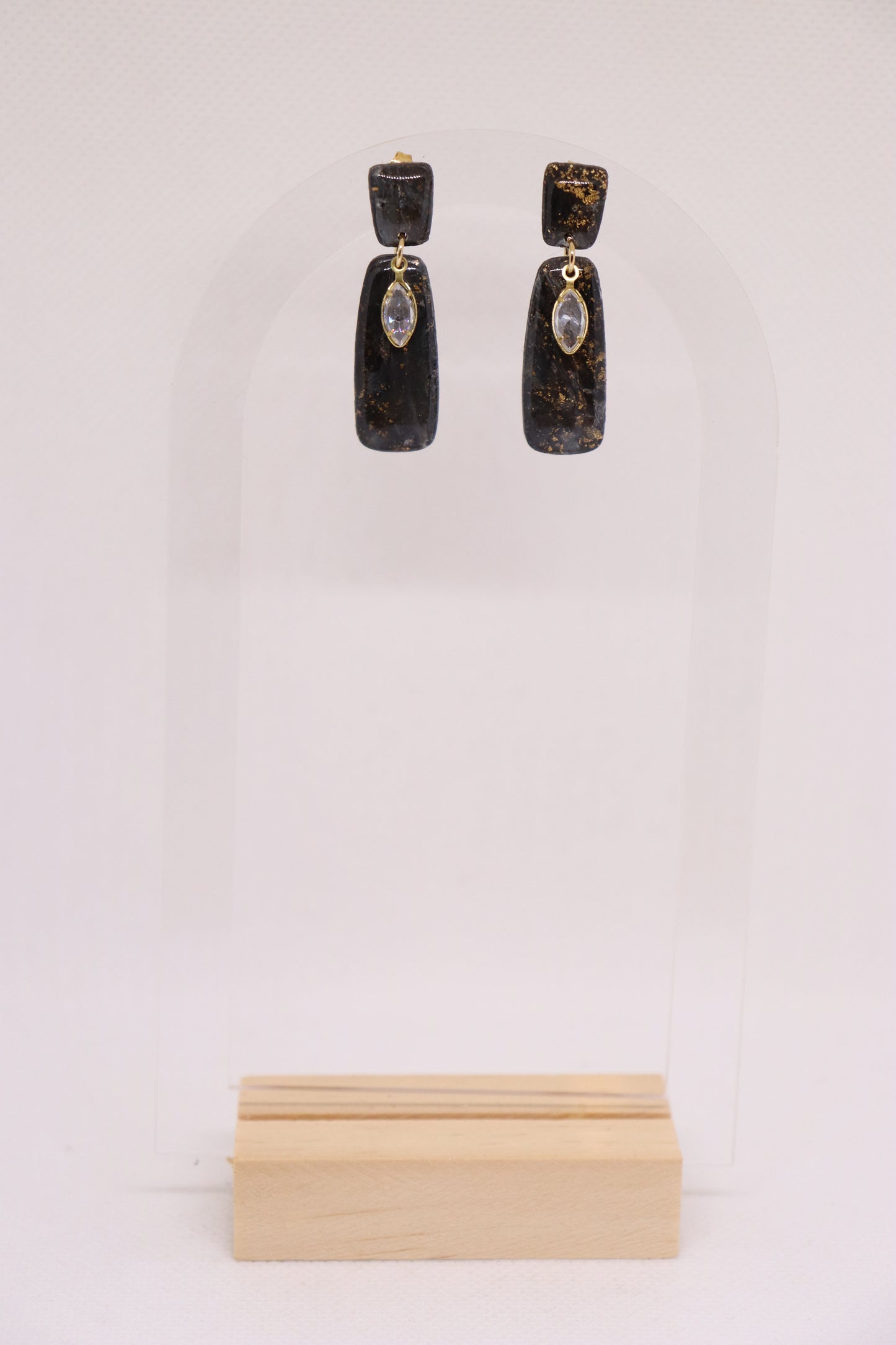 Zwarte oorbellen Luna