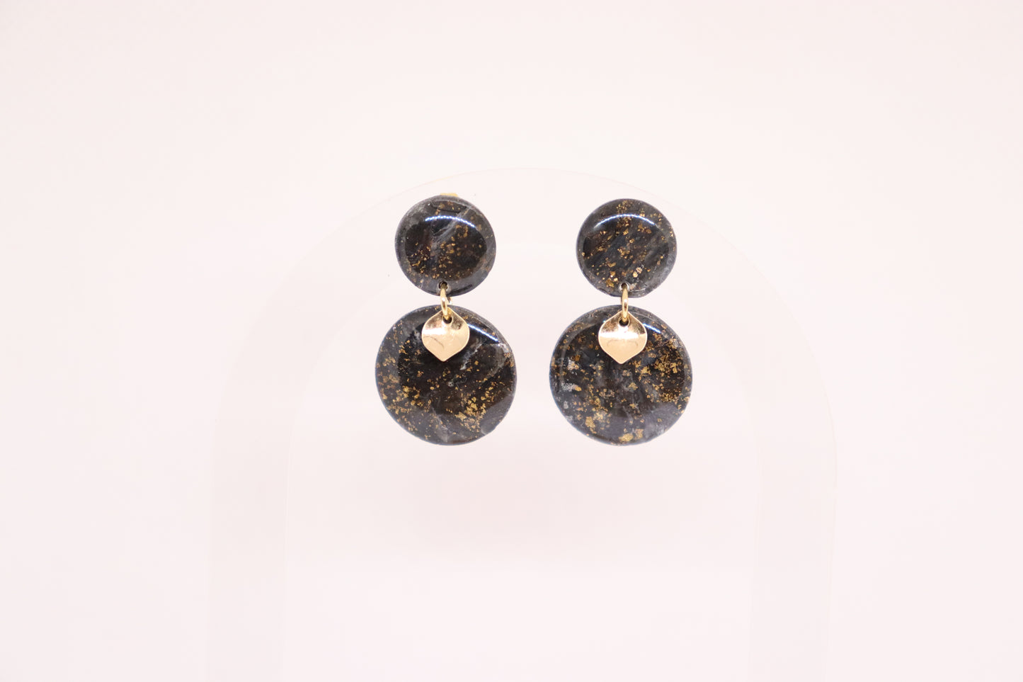 Zwarte oorbellen Lady