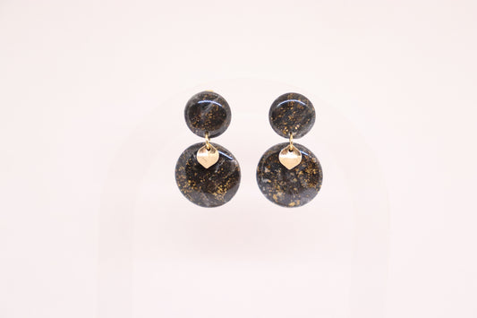 Zwarte oorbellen Lady