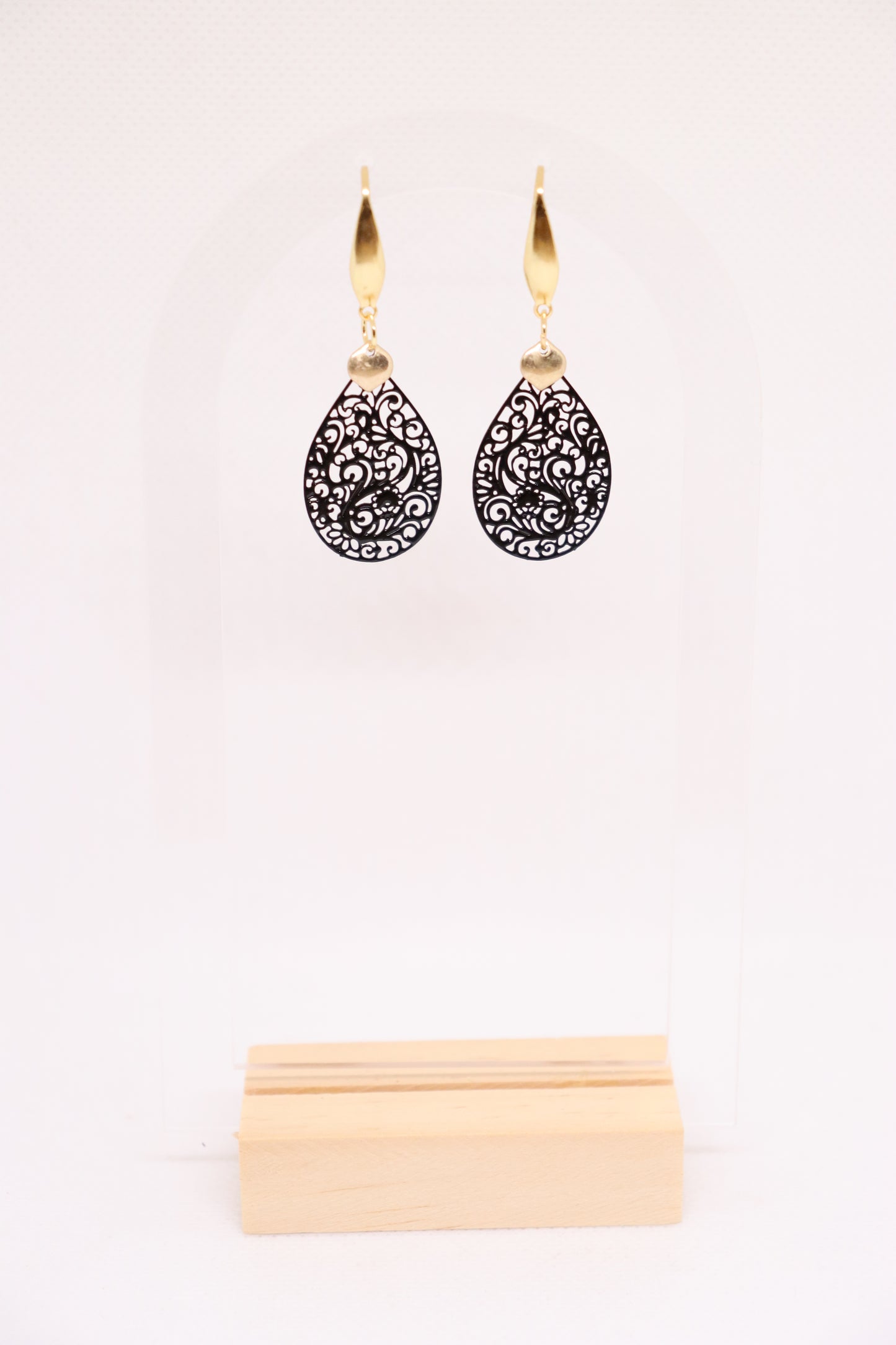 Zwarte oorbellen Harley