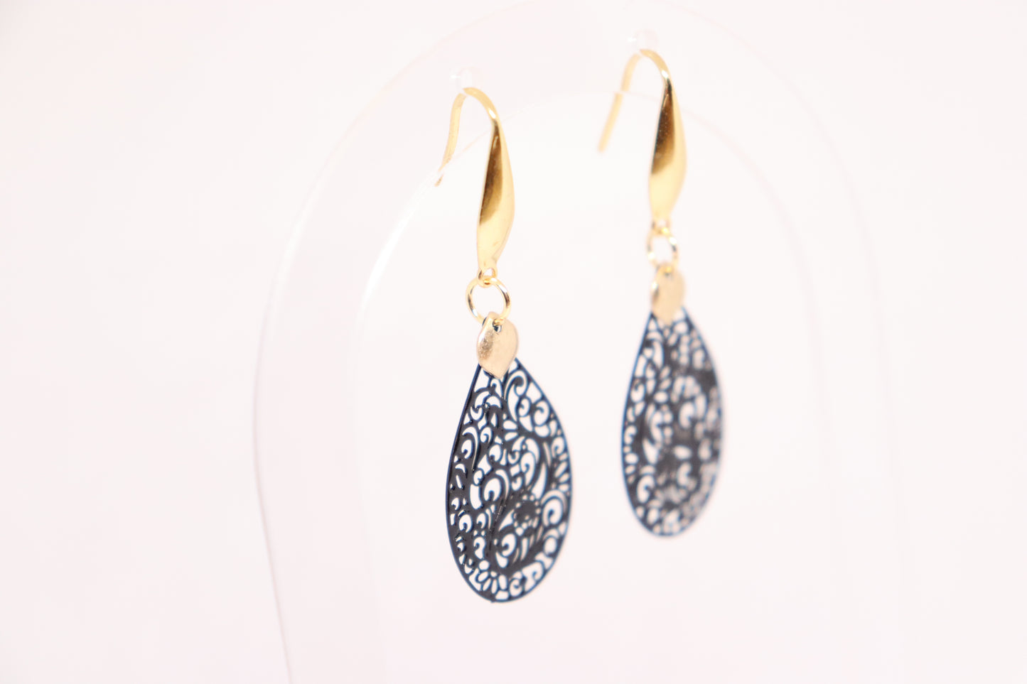 Zwarte oorbellen Harley