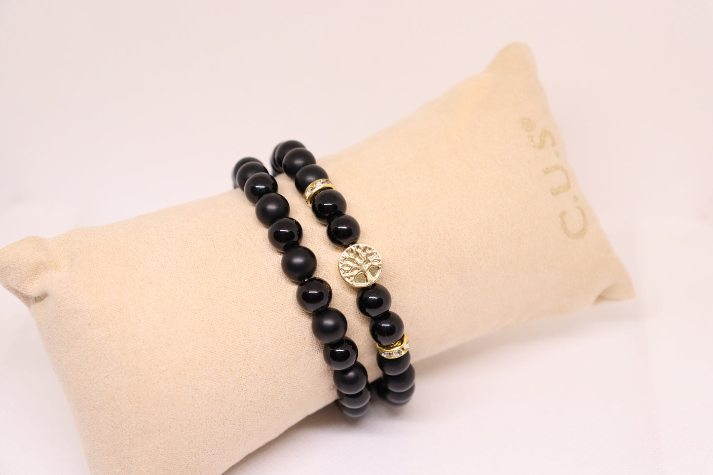 Zwarte armband levensboom