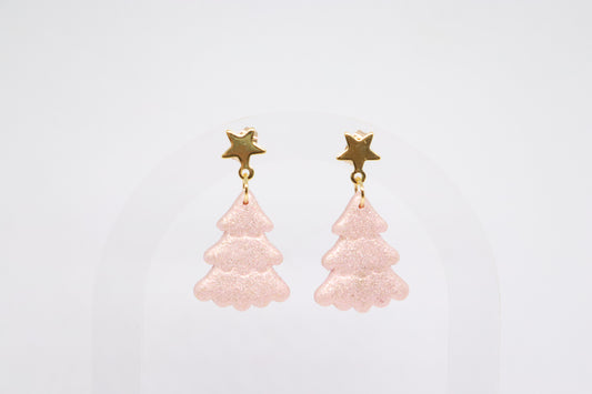 Roze kerstboomoorbellen ster