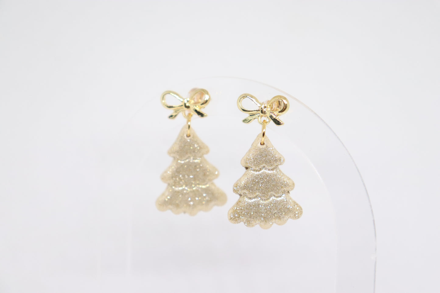 Beige kerstoorbellen ster