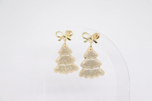 Beige kerstoorbellen ster