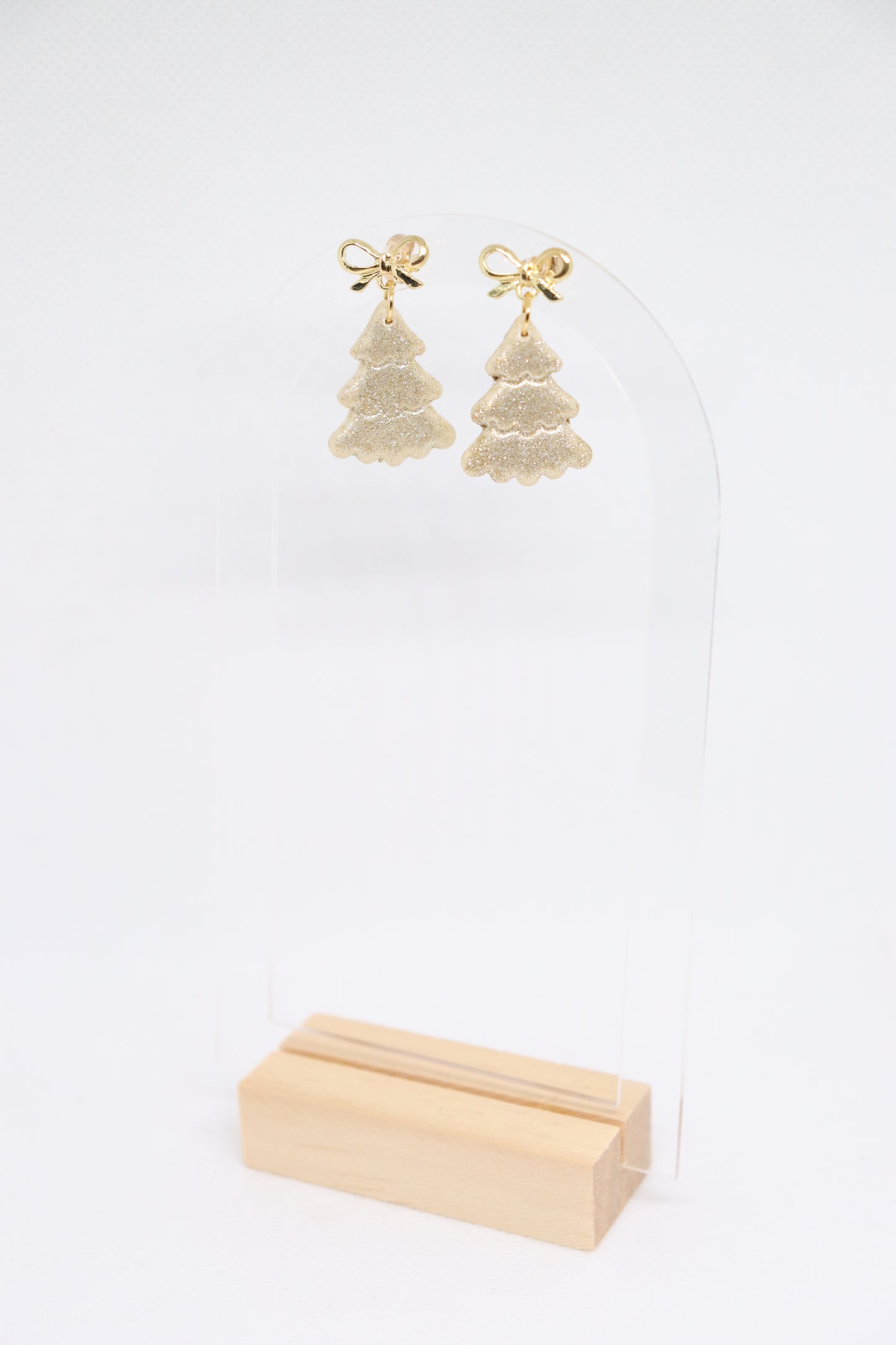 Beige kerstoorbellen ster