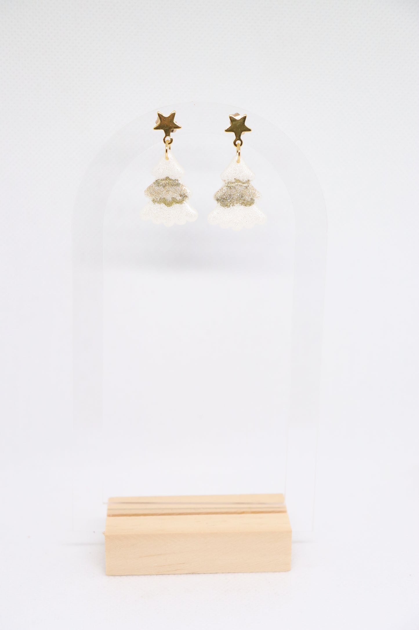 Witte kerstboomoorbellen ster