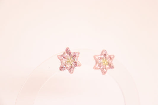 Roze ster studs