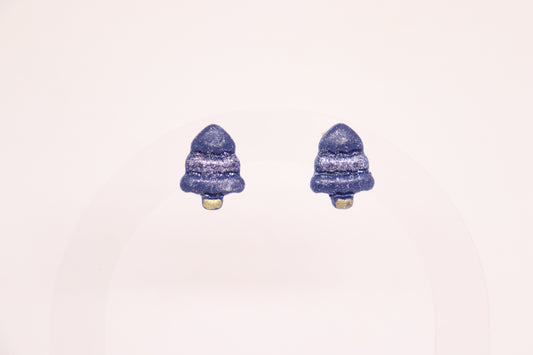 Blauwe kerstboom studs