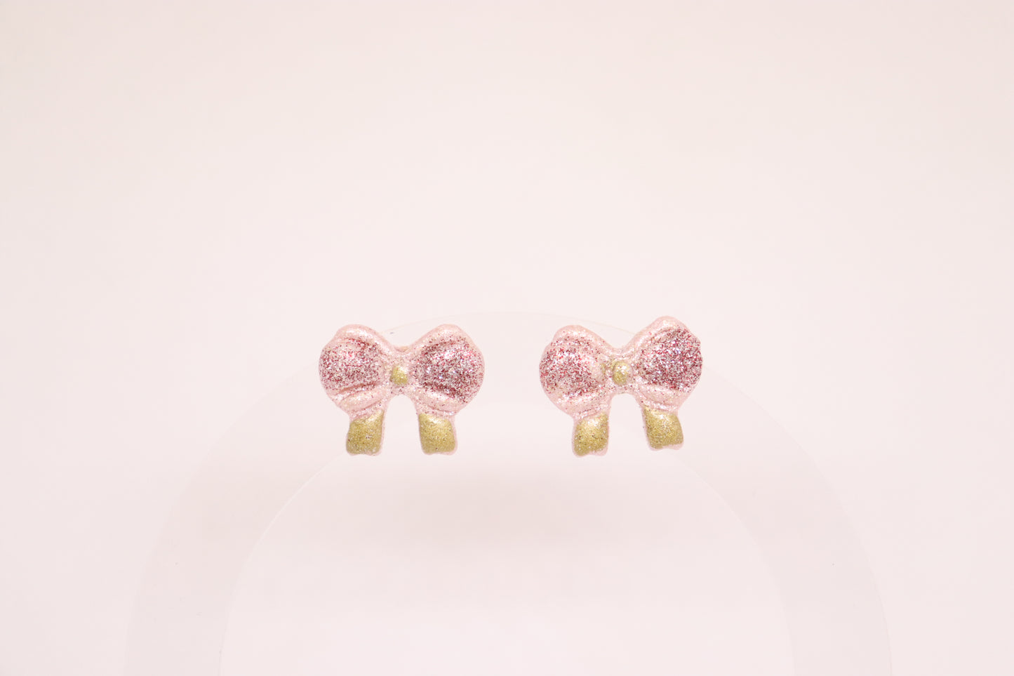 Roze kerst strik studs