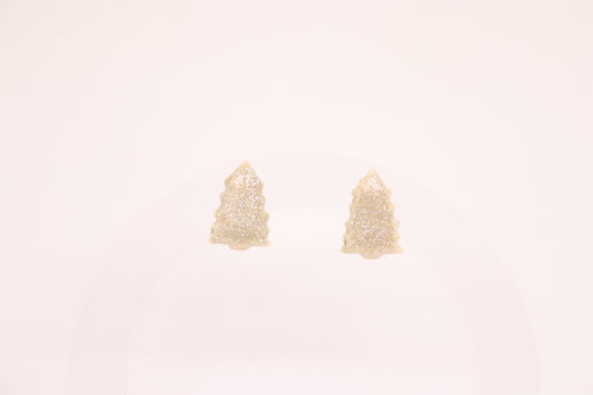Beige kerstboom studs