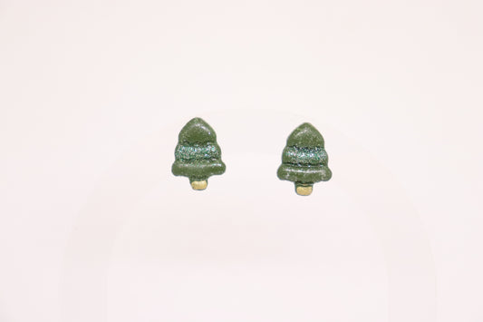 Groene kerstboom studs