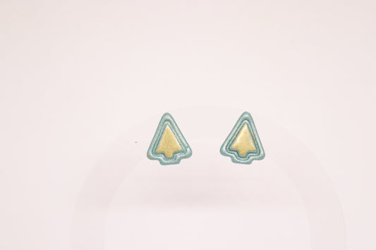 Groene kerstboom studs