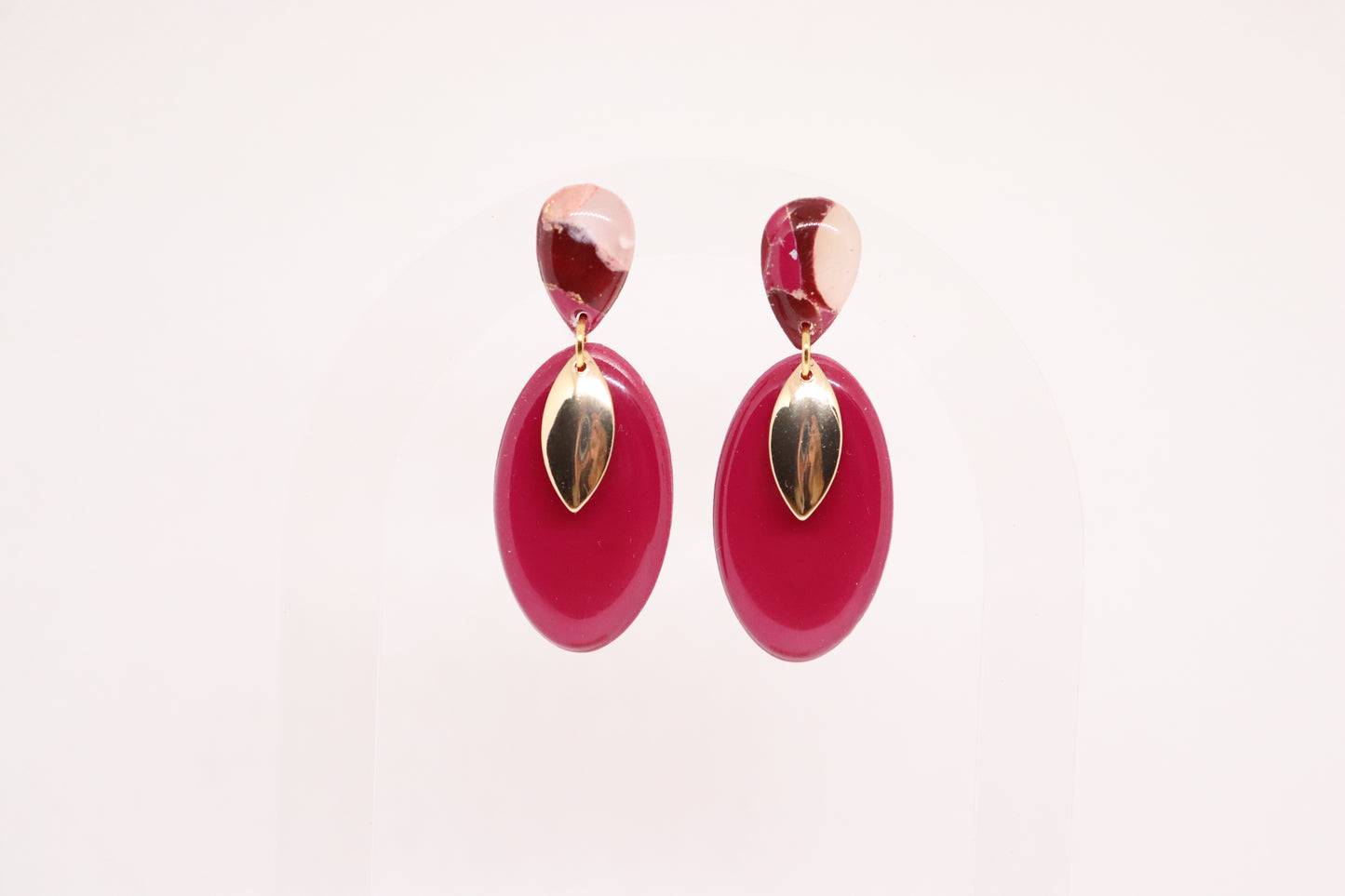 Bordeaux oorbellen Agnes