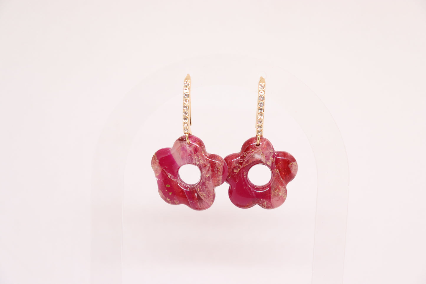 Bordeaux oorbellen blossom