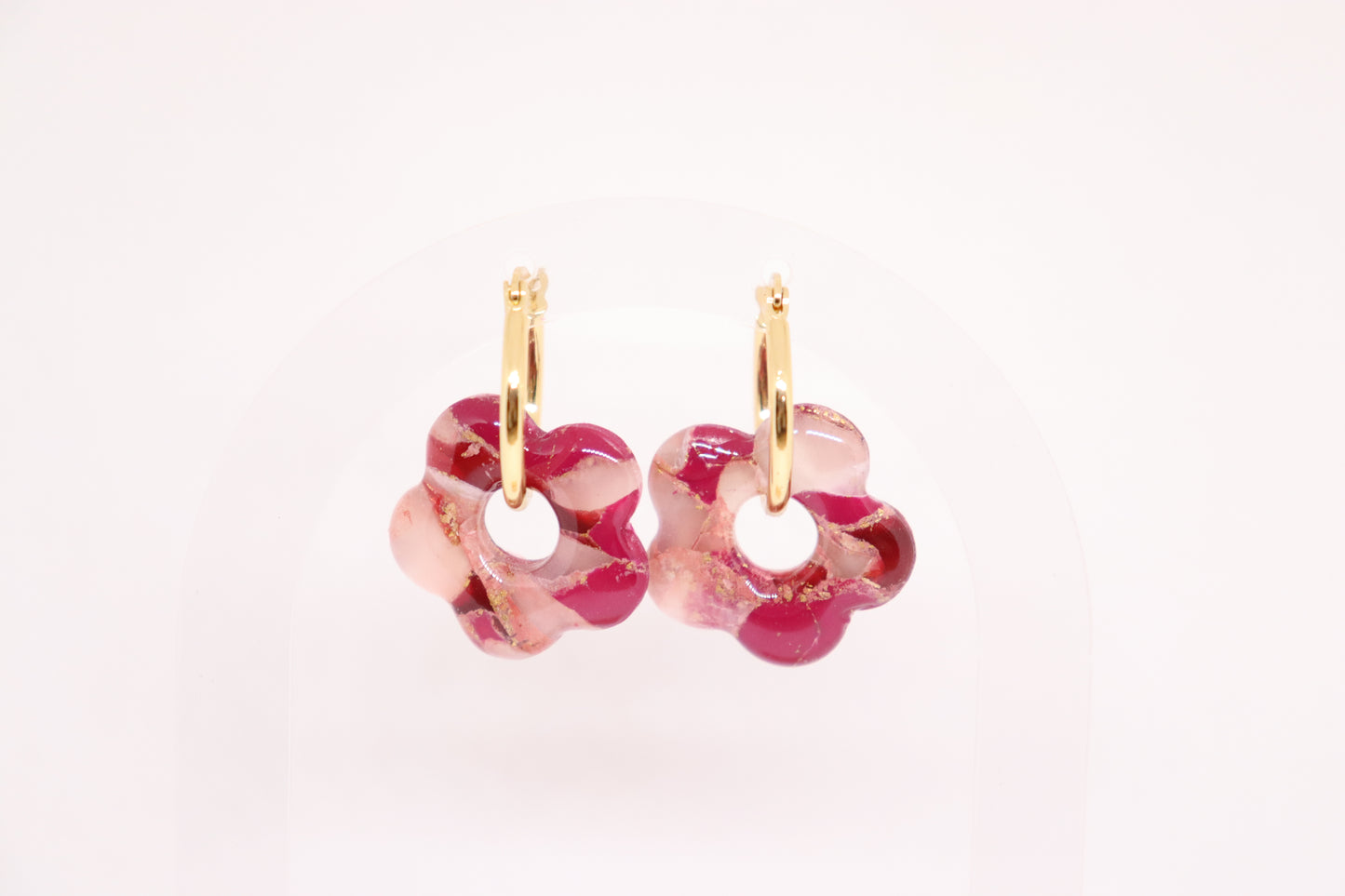 Bordeaux oorbellen Blossom