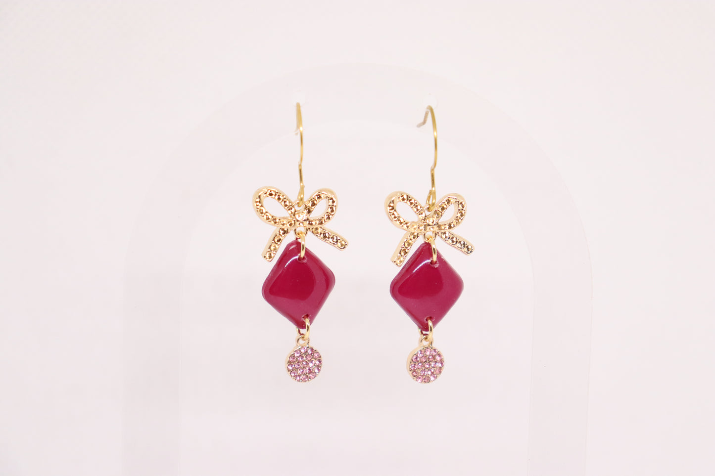 Bordeaux oorbellen Laïs