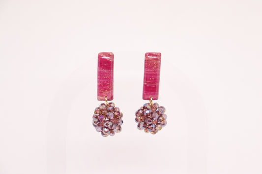 Bordeaux oorbellen Odette