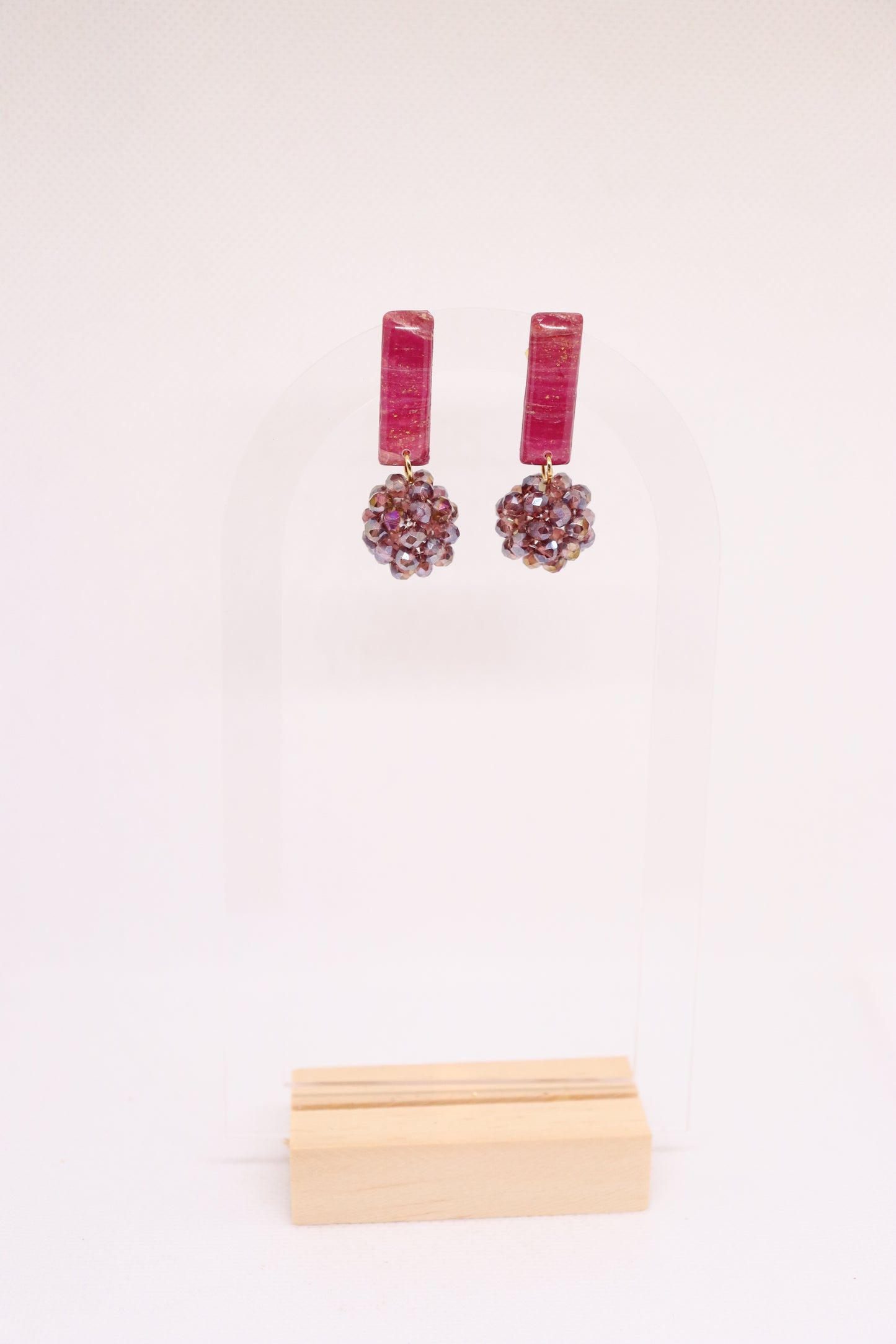 Bordeaux oorbellen Odette