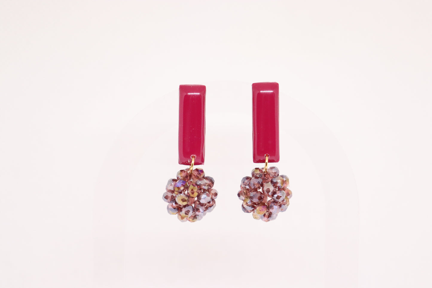 Bordeaux oorbellen Odette