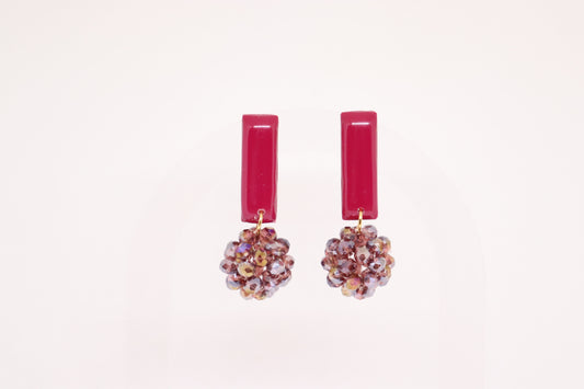 Bordeaux oorbellen Odette