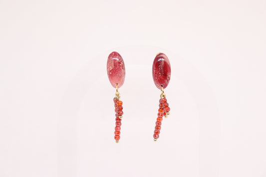 Bordeaux oorbellen Jossie