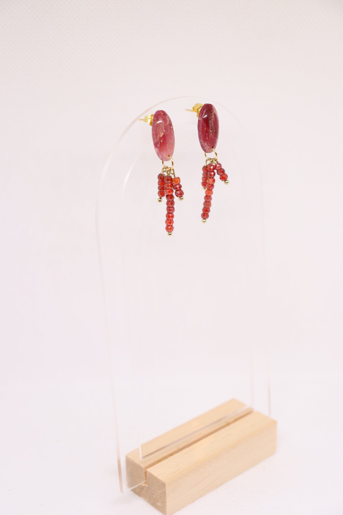 Bordeaux oorbellen Jossie