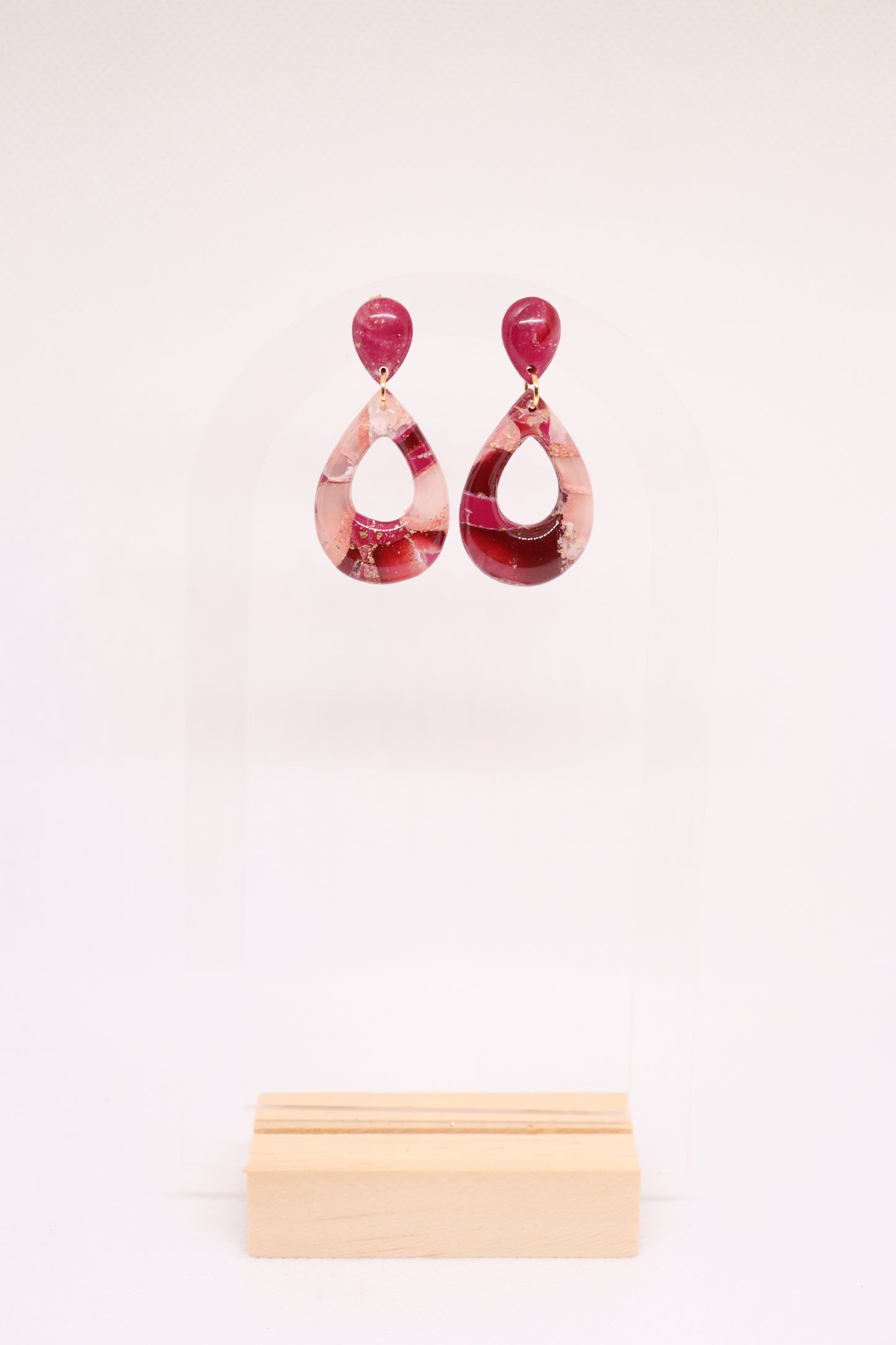 Bordeaux oorbellen Lily