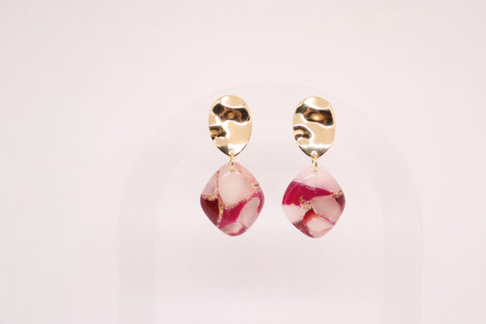 Bordeaux oorbellen Gaëlle