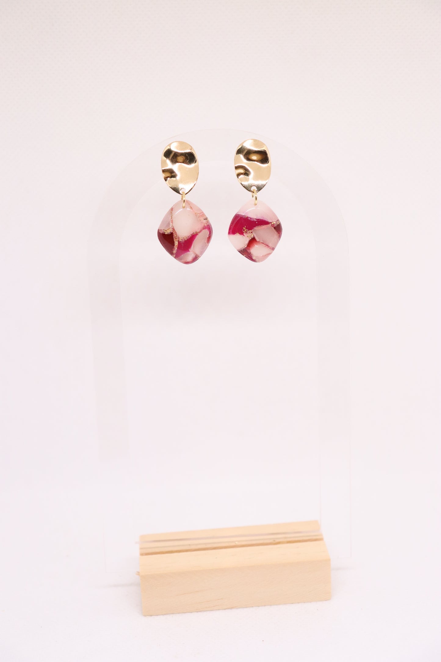 Bordeaux oorbellen Gaëlle