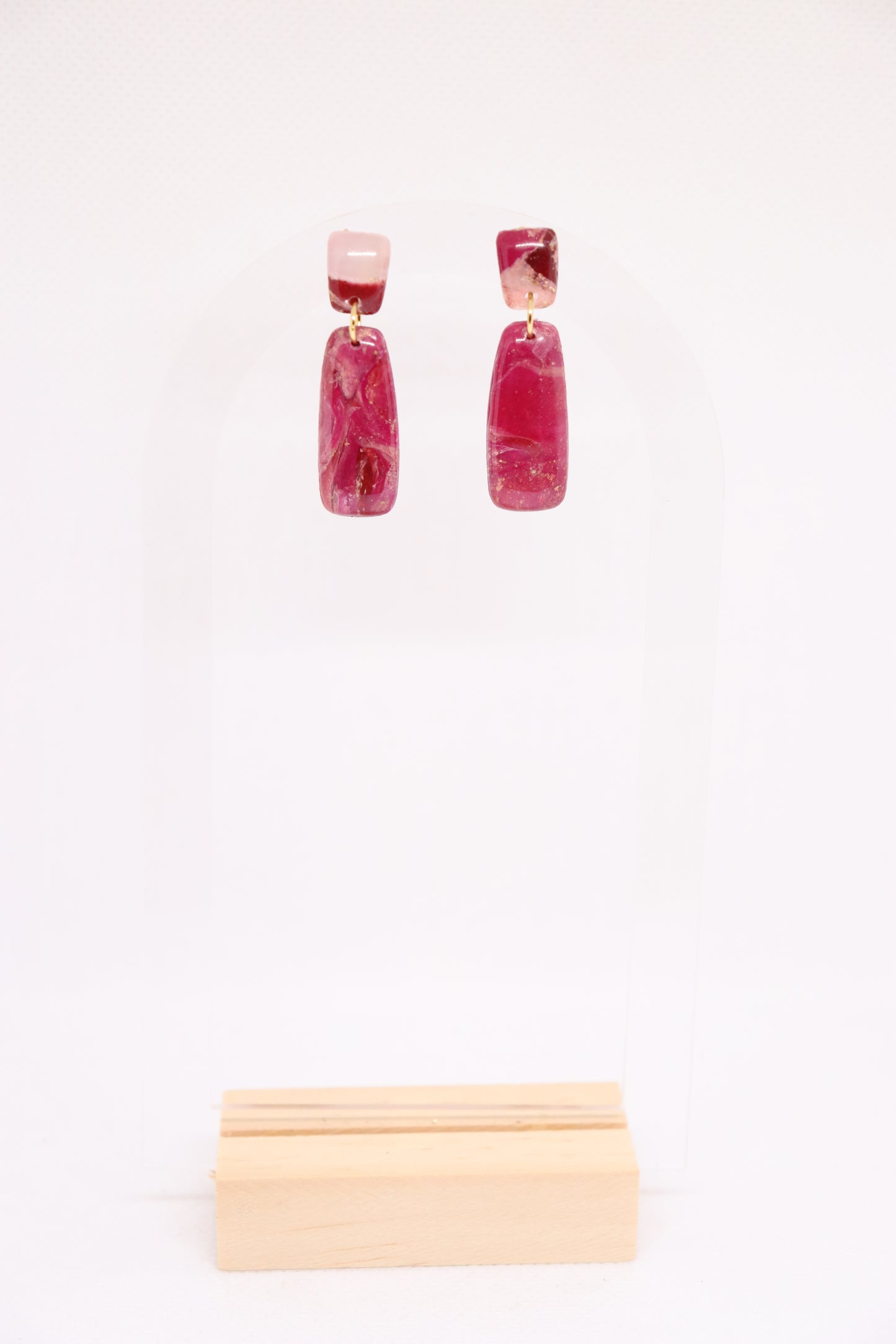 Bordeaux oorbellen Luna