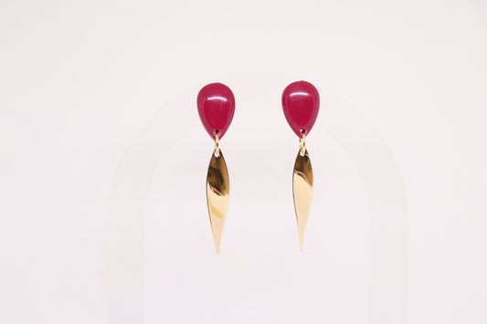 Bordeaux oorbellen Dorothy