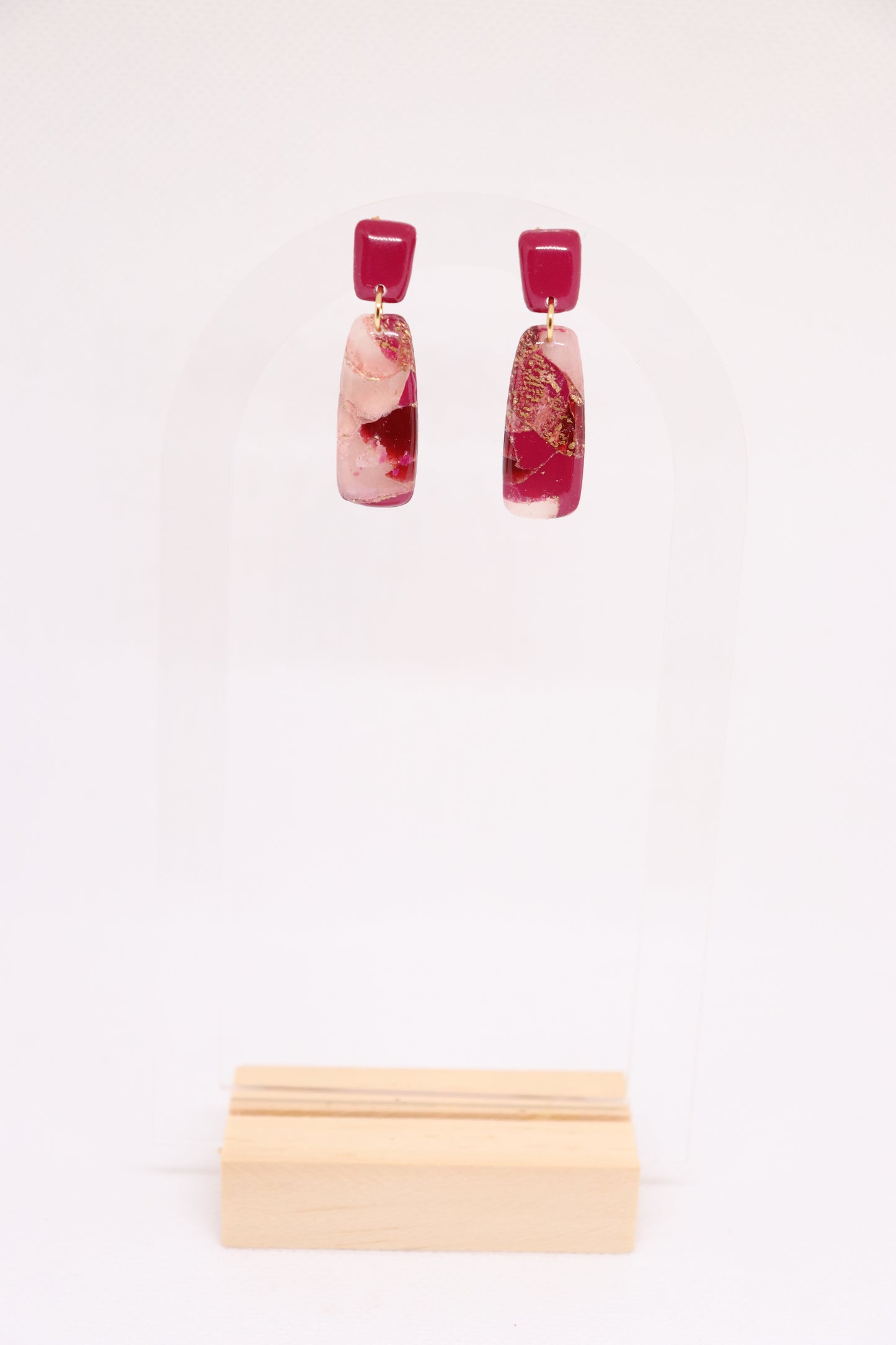 Bordeaux oorbellen Luna