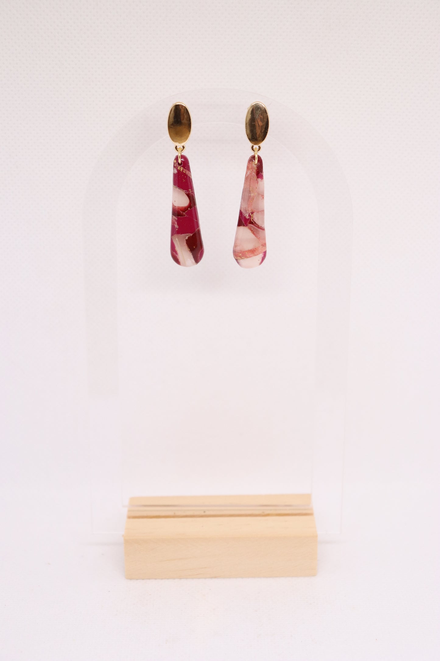 Bordeaux oorbellen Sophia