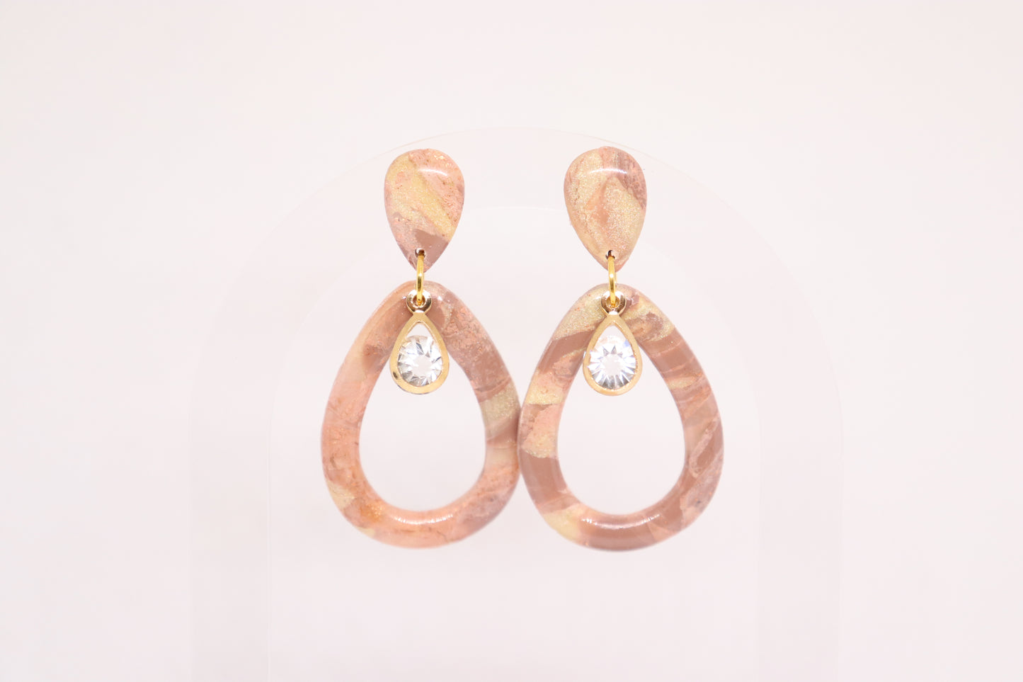 Beige oorbellen Ella