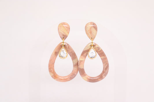 Beige oorbellen Ella