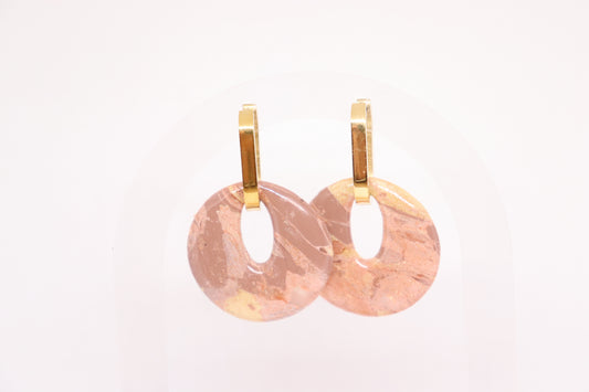 Beige oorbellen Planamar