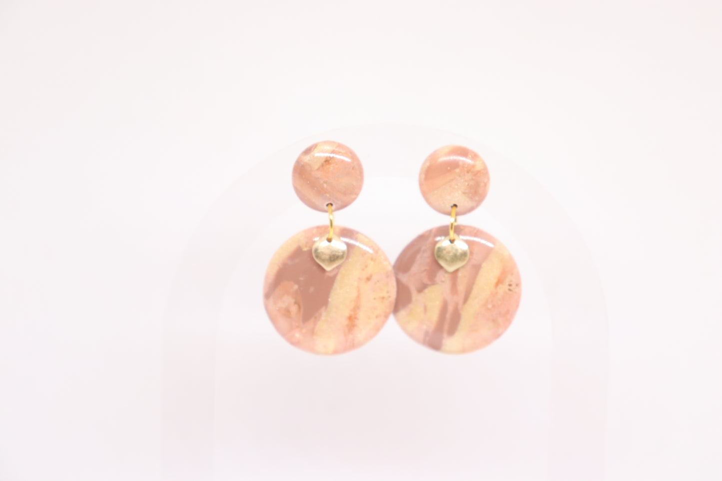 Beige oorbellen Big Lady