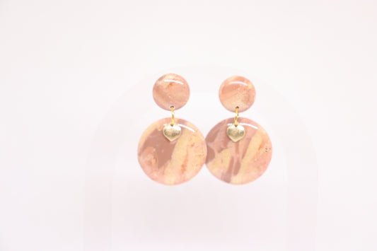 Beige oorbellen Big Lady