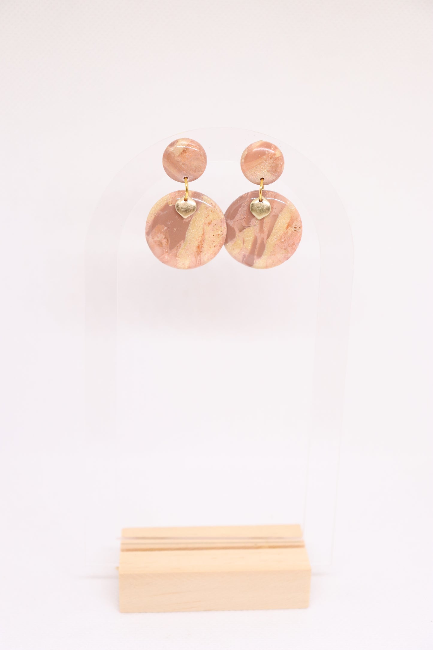 Beige oorbellen Big Lady