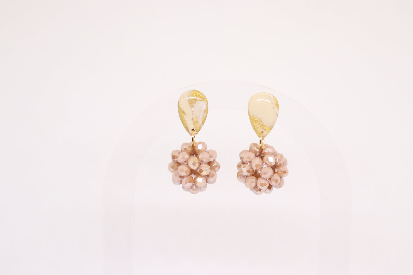 Beige bruine oorbellen Odette