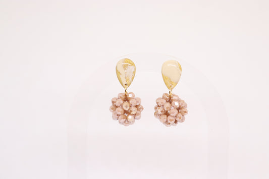 Beige bruine oorbellen Odette