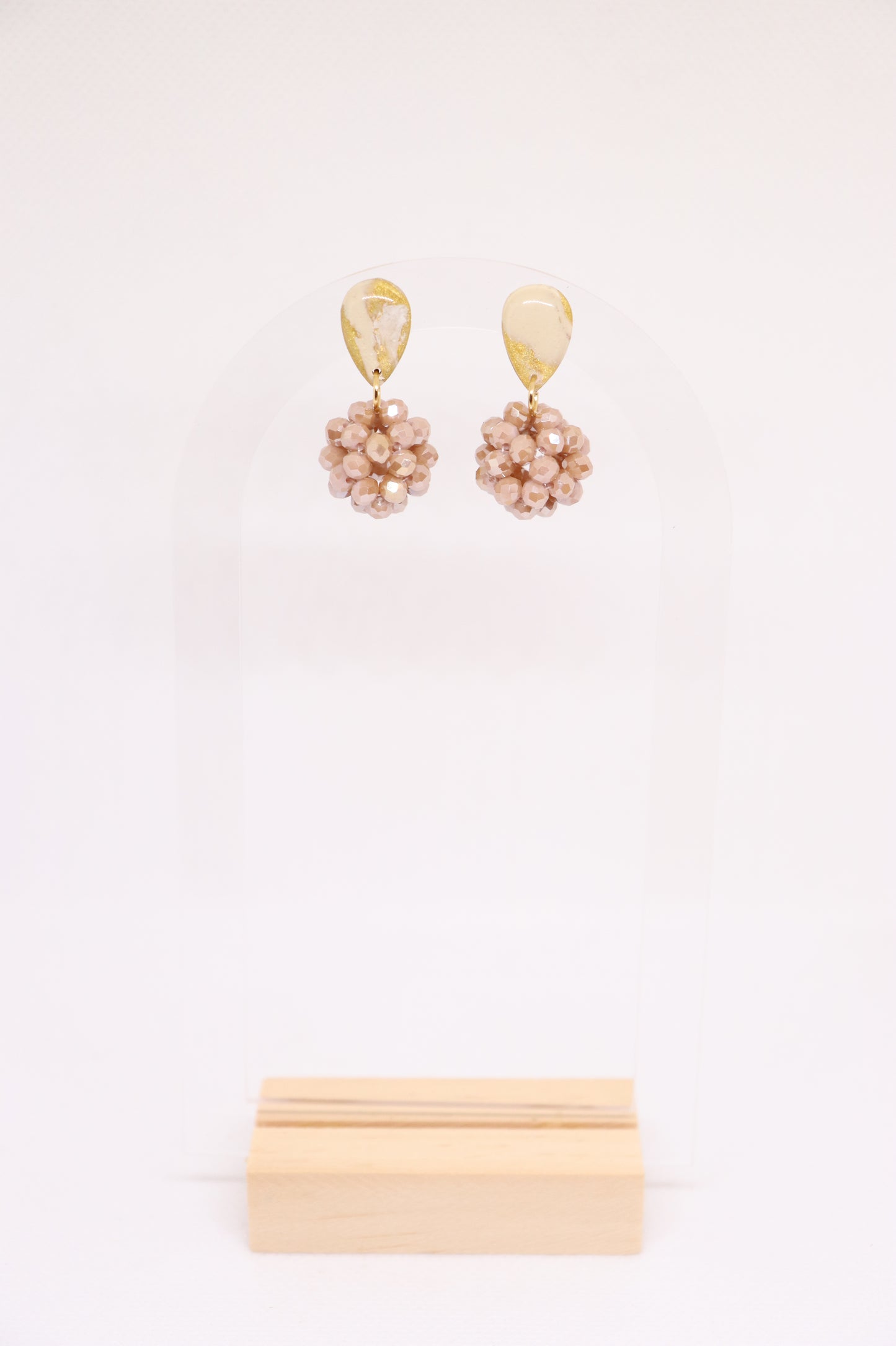 Beige bruine oorbellen Odette