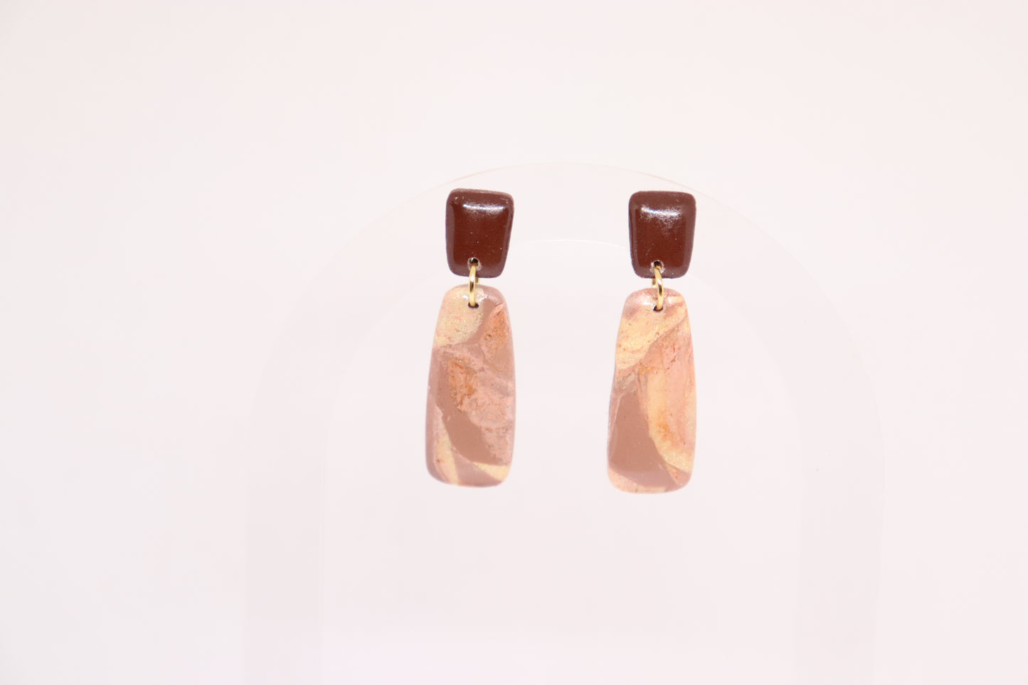 Bruine oorbellen Luna