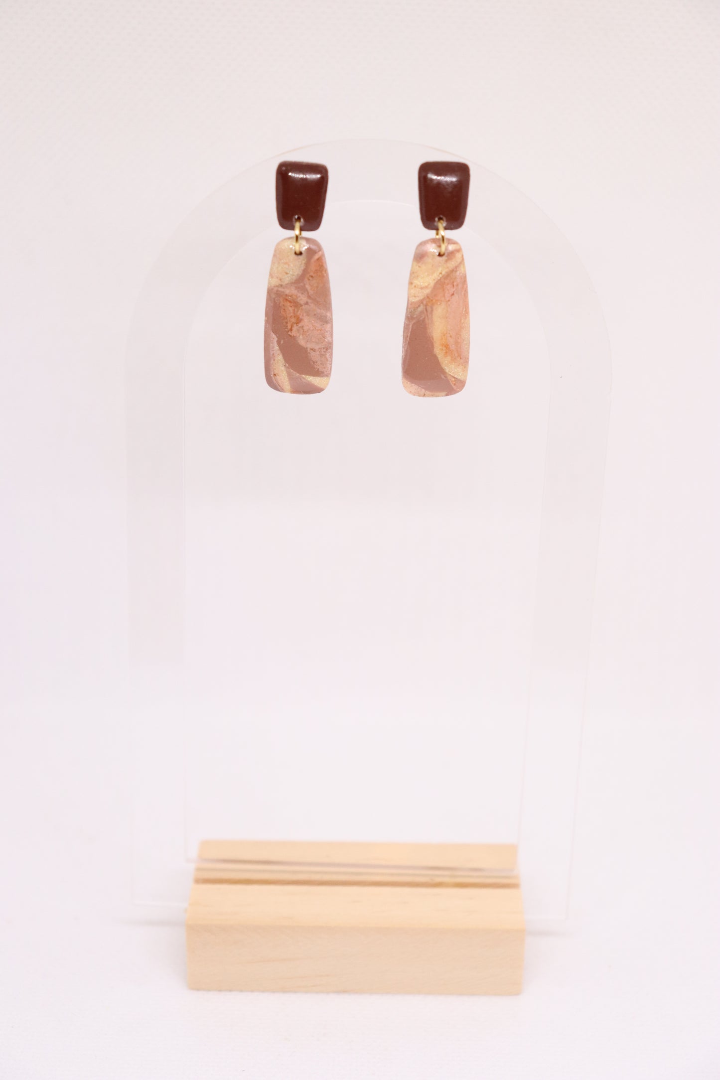 Bruine oorbellen Luna