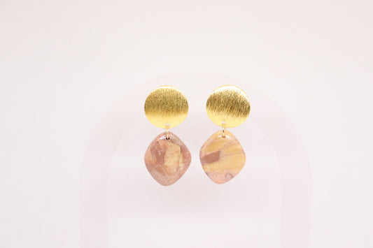 Beige oorbellen Gaëlle