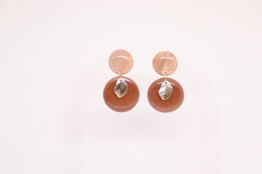 Bruine oorbellen Lady