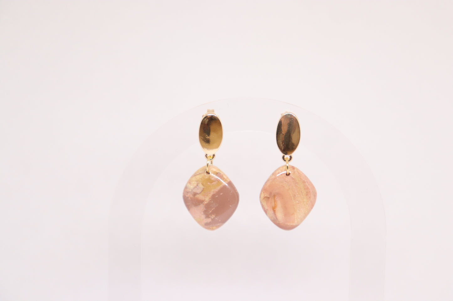 Beige oorbellen Gaëlle