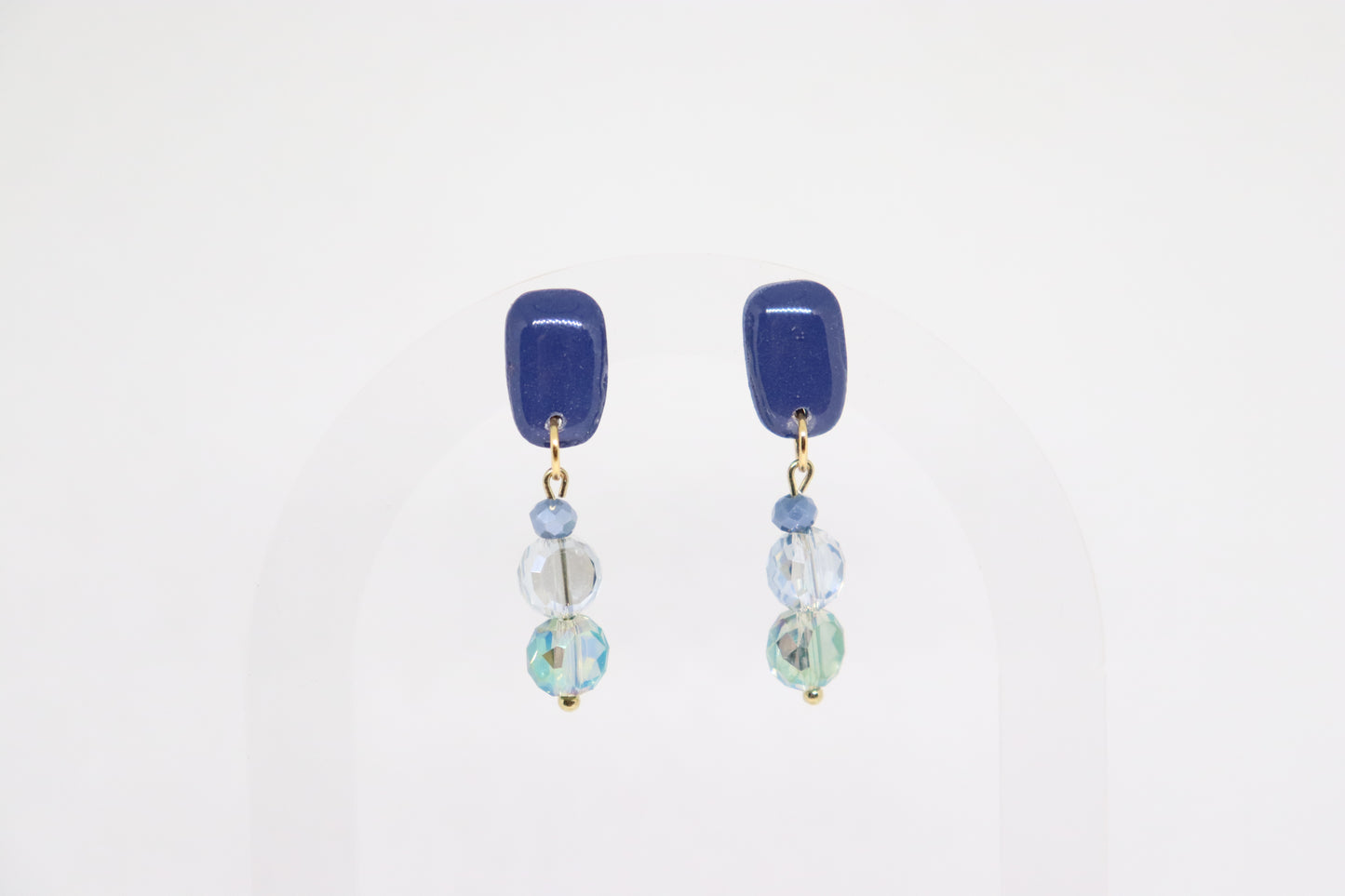 Blauwe Moud oorbellen