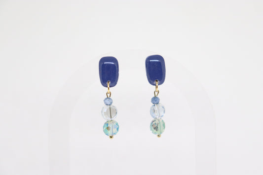 Blauwe Moud oorbellen